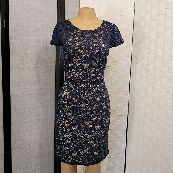 BRAND NEW JACKIE JON LACE SHEATH WOMEN"S DRESS - Picture 4 of 12
